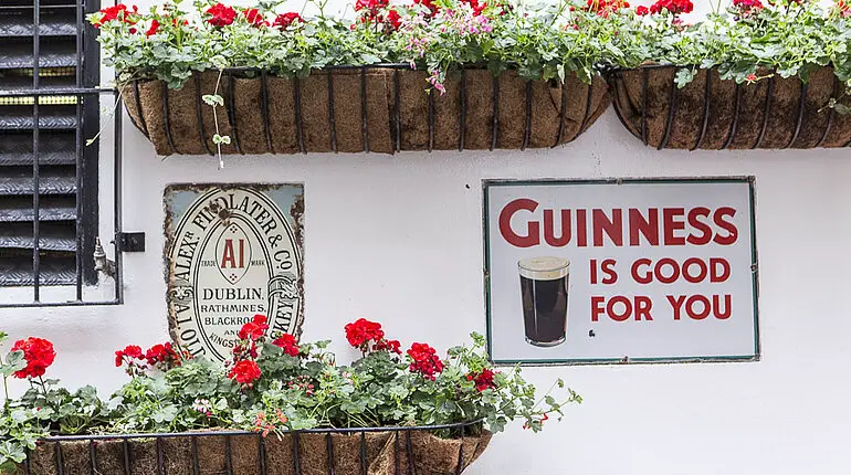 Guinness und Geranien im Cathedral Quarter